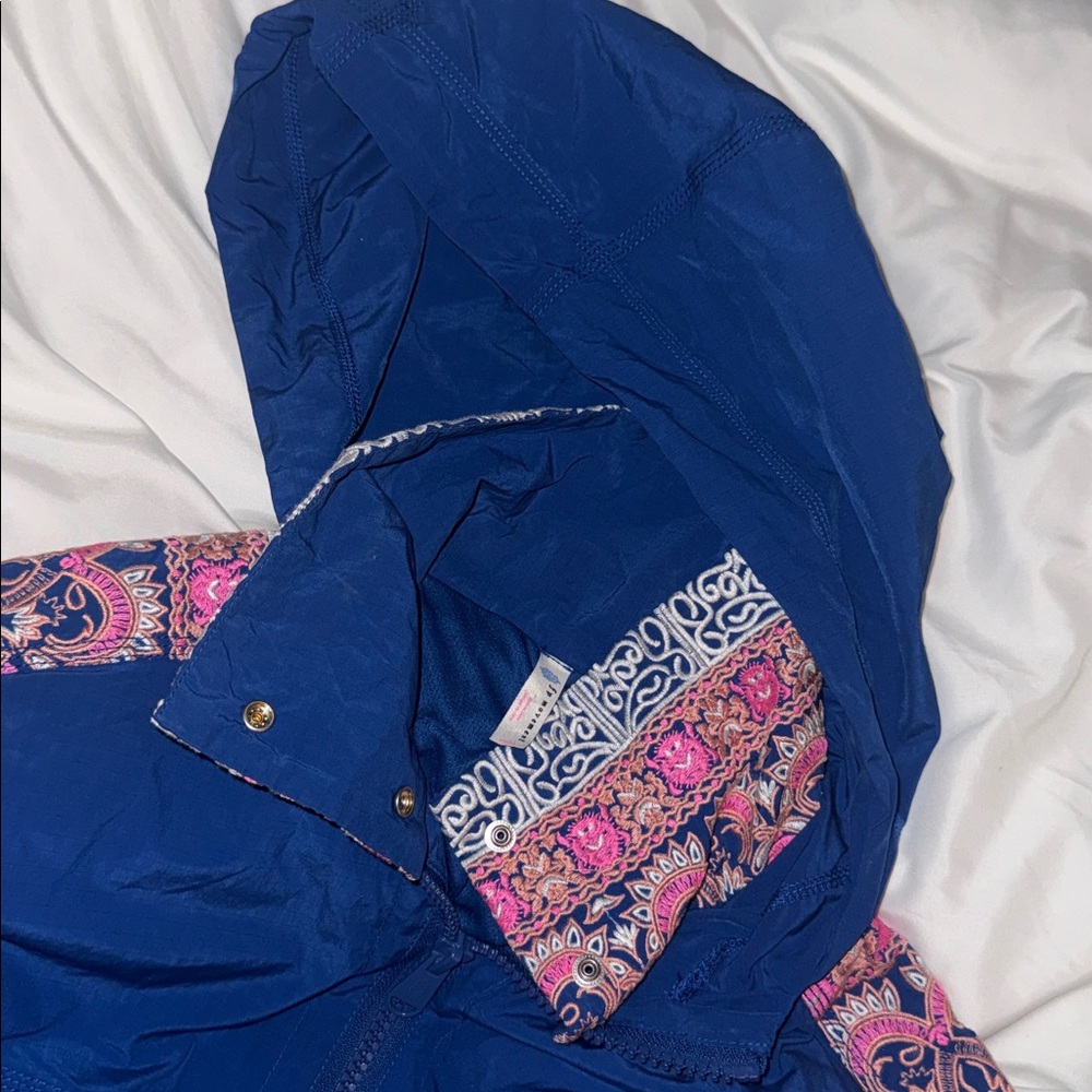 Free People FP movement she fly embroidered jacket blue NWOT - Picture 4 of 8